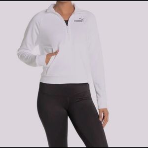 White XL Women’s Puma Half Zip Pullover